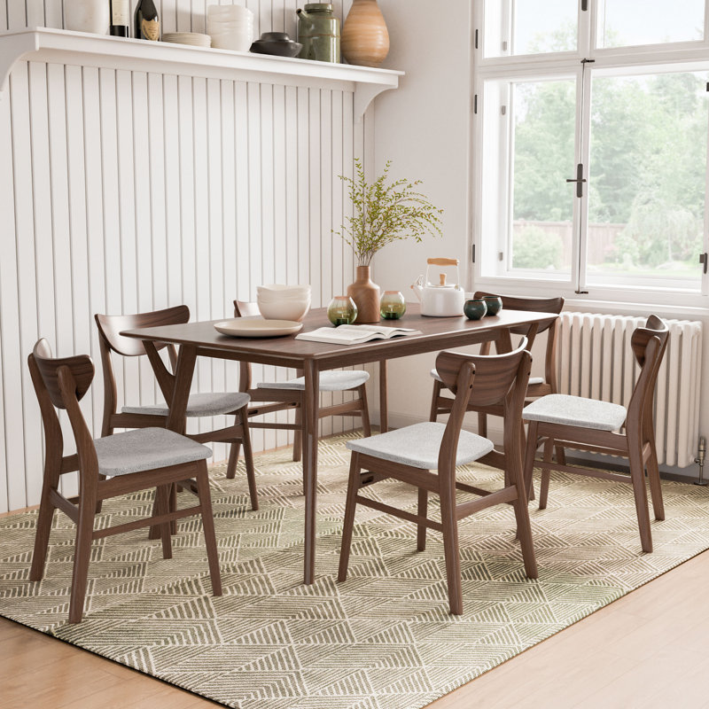 Gateshead Dining Table Set, 7 Pieces: Table, 6 Chairs