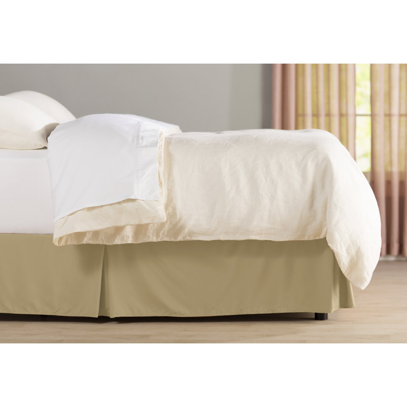 Jupe de lit en microfibre 14 po - Basics by Wayfair ™, Crème, Double