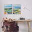 "Modern Farmland & River" par Jan Weiss, 2 pièces sur toile-212538180