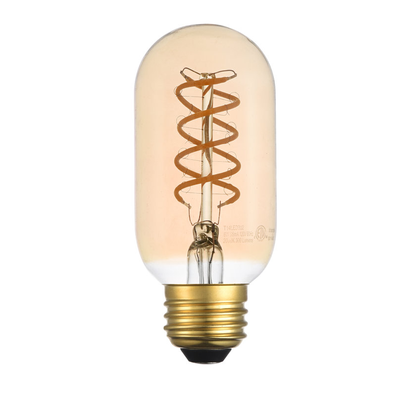 6 Watt (40 Watt Equivalent), T14 LED, Dimmable Light Bulb, Warm White (2000K) E26/Medium (Standard) Base