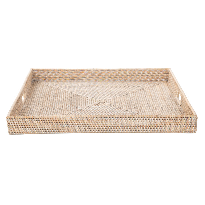 Everard Wicker Tray, Beige