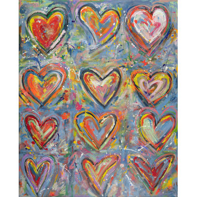 12 Hearts Print by Lara Brooke