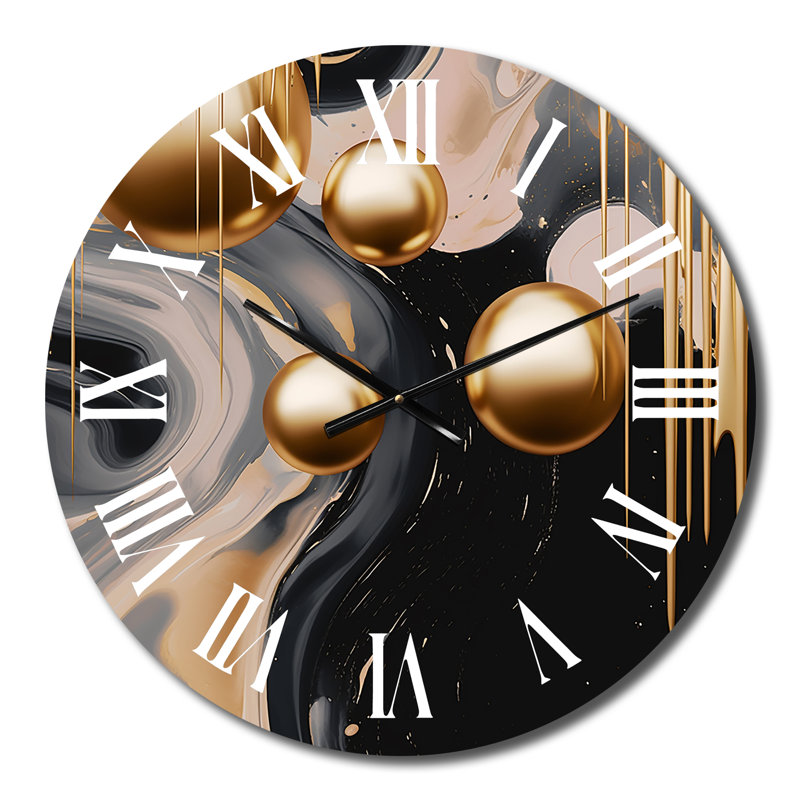 Horloge murale formes dorées et mystiques Mûlange I, Petit