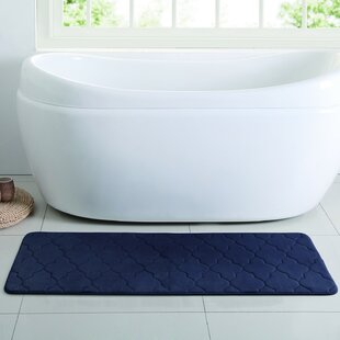 2pc HeiQ Antimicrobial Memory Foam Bath Rug Set Blue - Truly Calm