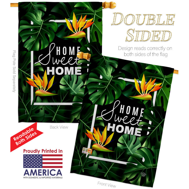Double Sided 40'' H x 28'' W Polyester House Flag