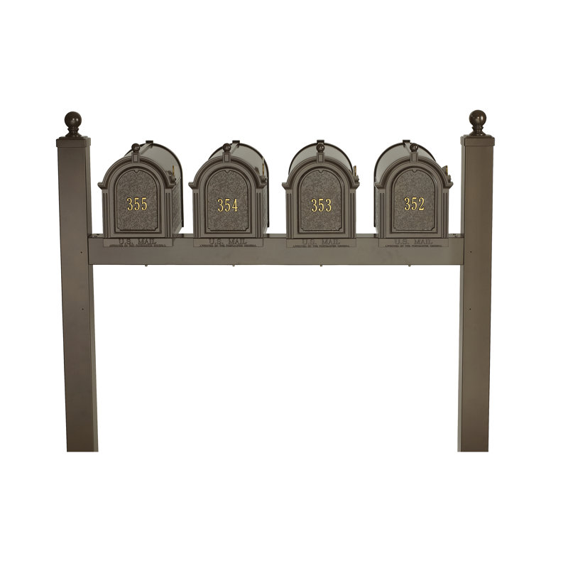 Boîte aux lettres avec piquet inclus, Bronze, Oui