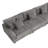 5 - Piece Upholstered Light Gray Faux Rabbit Fur Flannel Modular Sectional Sofa with Throw Pillows & Removable Ottomans-190078769