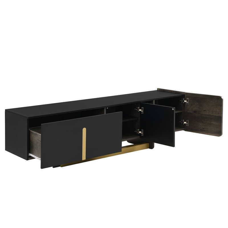 Ensemble de 2 tables basses et tables basses modernes 66,7 "Farl, Noir