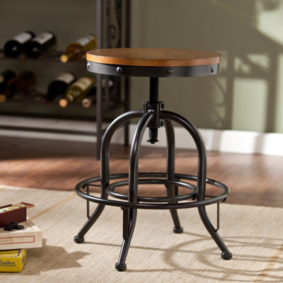 Industrial Iron Accent Stool