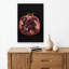 Ruby Red Pomegranate Organic Vibrant Contemporary Fruit Wall Art Print 1 Piece Wrapped Canvas Wall Art-1367887956