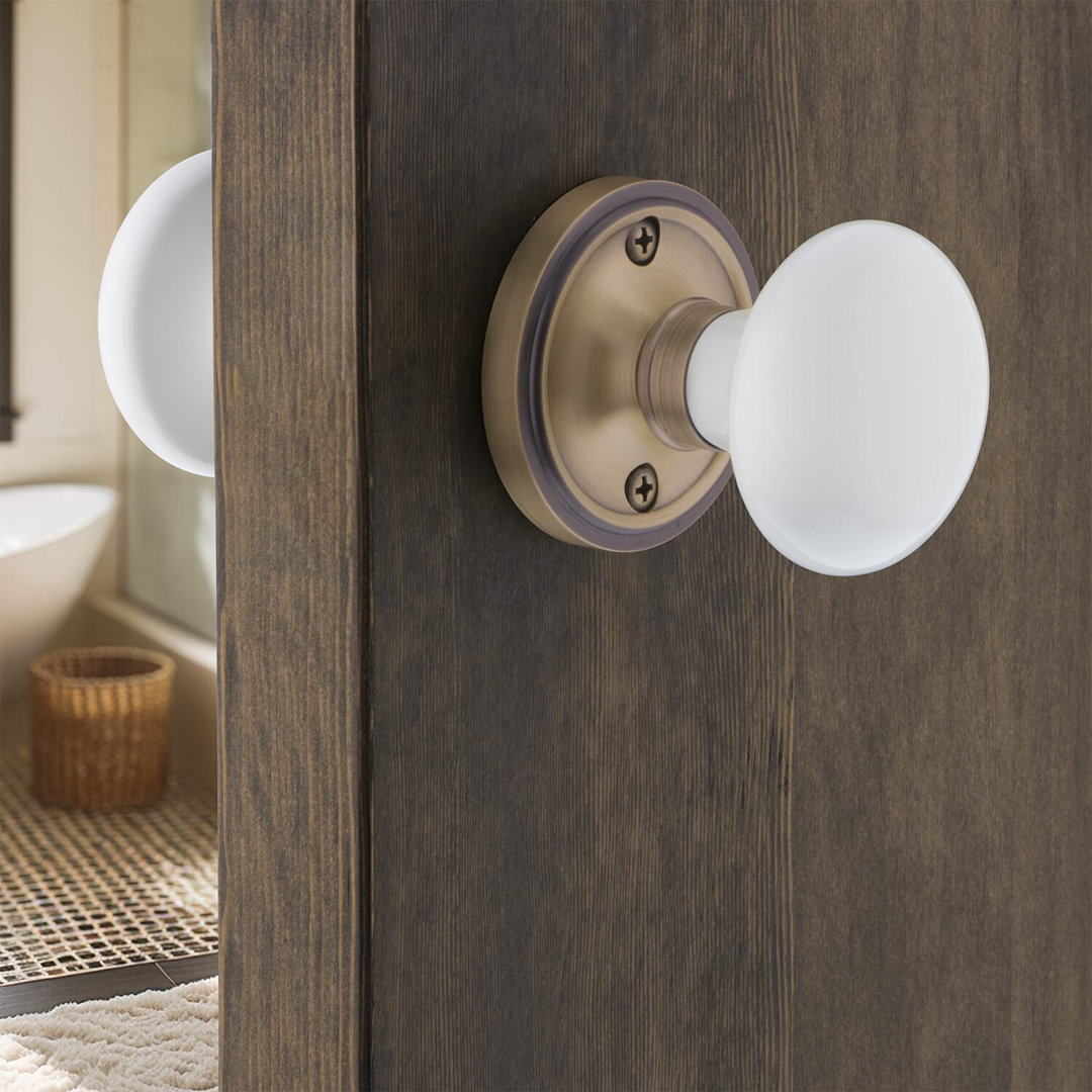 Classic Rosette with White Porcelain Door Knob Nostalgic Warehouse 