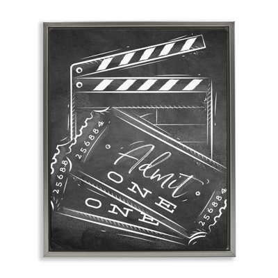 "Admit One Movie", art mural encadré flottant, par Kim Allen