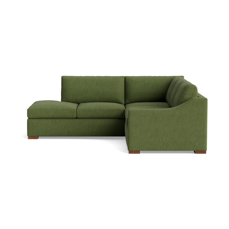 Lucca Sectional, Left Hand Facing, Performance Weave - Basil