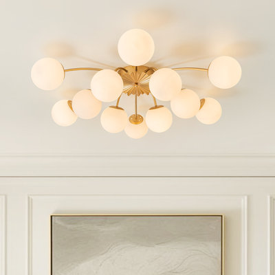 Coblitz Glass Semi Flush Mount 