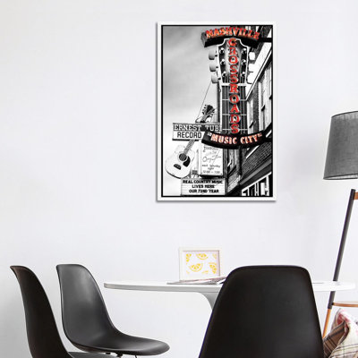 Nashville Music City Red by Susanne Kremer - Print on Canvas