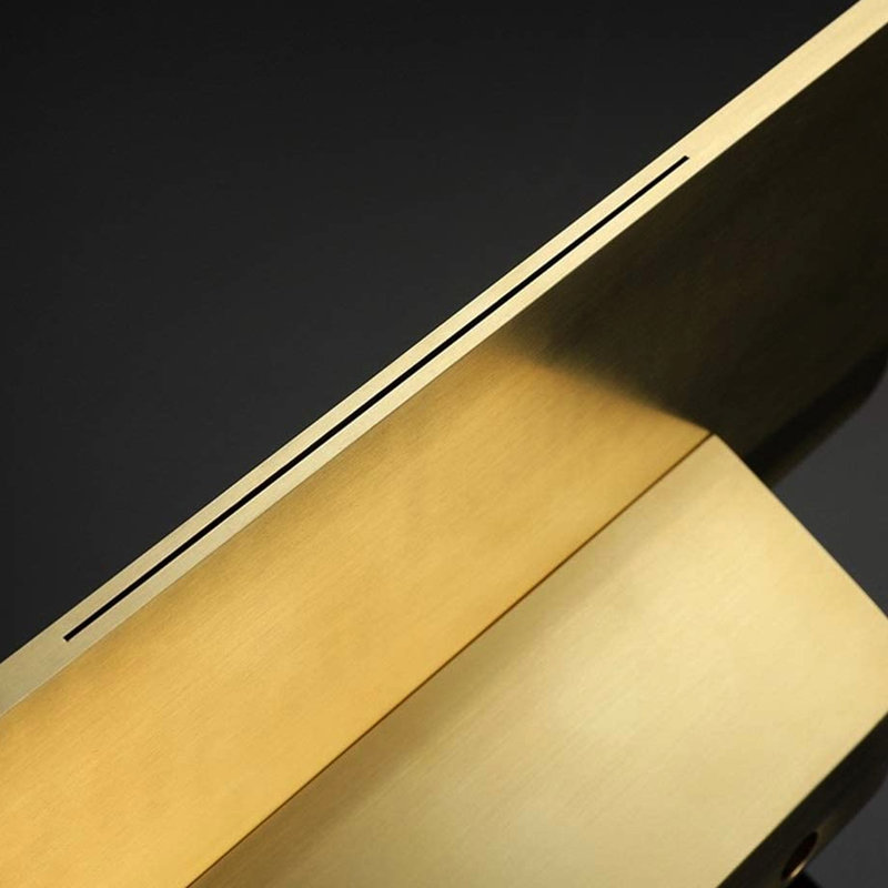 Robinet de lavabo pour salle de bain en or brossé - Fabriqué en laiton pour une longévité à une seule opération, Brushed Gold
