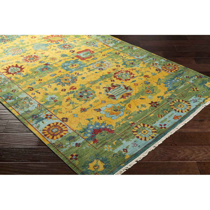 Bally Wool Oriental Area Rug, Rectangle 2' x 3'