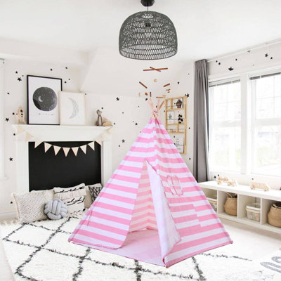 Blue Elephant 121.92cm W x 121.92cm D Indoor / Outdoor Cotton Triangular Play Tent