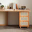 Bureau d'écriture durable en bois de frêne avec tiroirs-1080268530