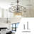Bacalar 36" Steel Cubic Industrial Ceiling Fan with Remote Control