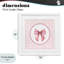 Pink Bow with Circular Gingham Framed Print Under Glass, design by Christine Simpson Art-1267228499-1267228498
