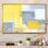 «Gray Meets Yellow Modern Art II», reproduction sur toile flottante