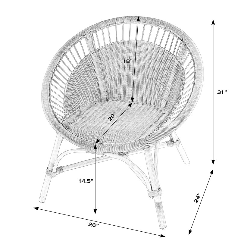 Savannah  Woven Rattan Accent Chair