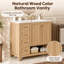 Meuble-lavabo simple de 91 cm (36 po) avec lavabo en céramique et armoire de rangement