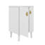 Meuble-lavabo de 20 po avec lavabo, petit ensemble de meuble-lavabo simple autoportant, lavabo en céramique, porte à fermeture en douceur, poignées en demi-lune élégantes, pour les salles de bain compactes-163356987
