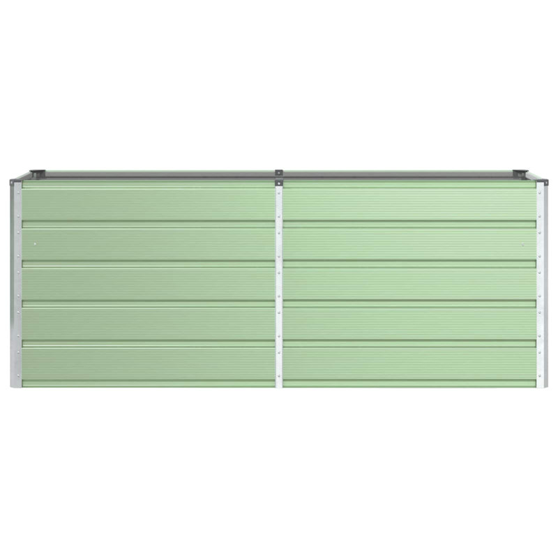 Planter Galvanised Steel, 77cm H x 195cm W x 100cm D, Pastel Green
