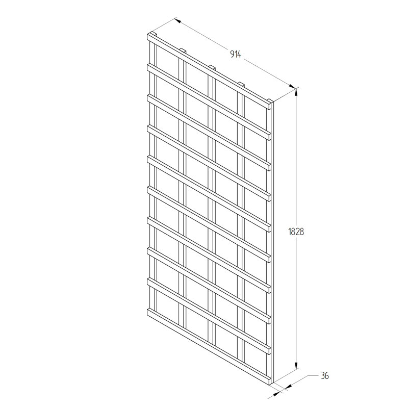 183cm H Wood Lattice Panel Trellis, 183cm H x 91cm W, Golden brown