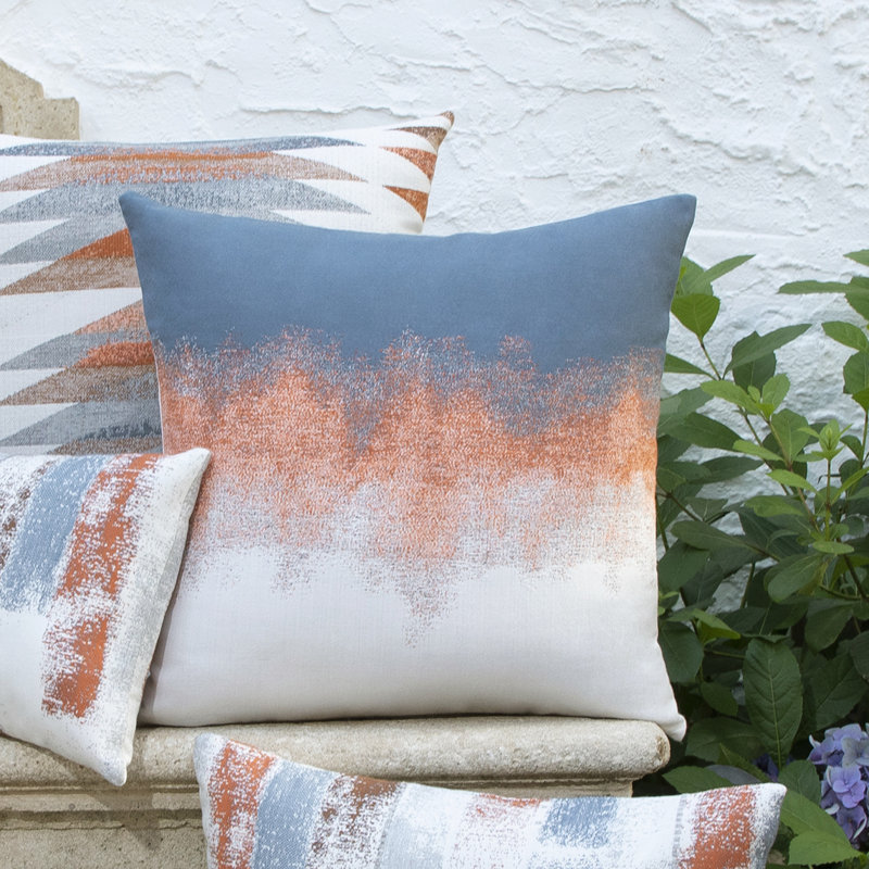 Murmur Square Indoor/Outdoor Pillow Cover & Insert, 20"H x 20"W, Midnight Ombre