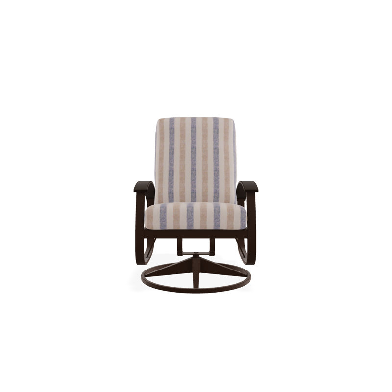 Belle Isle Outdoor Swivel Lounge Chair, Canvas Navy Sunbrella® Canvas, Kona P10, Textured Kona
