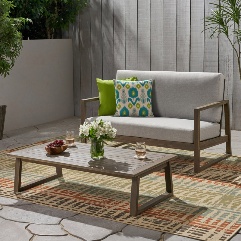 BELGIAN LOVESEAT & COFFEE TABLE