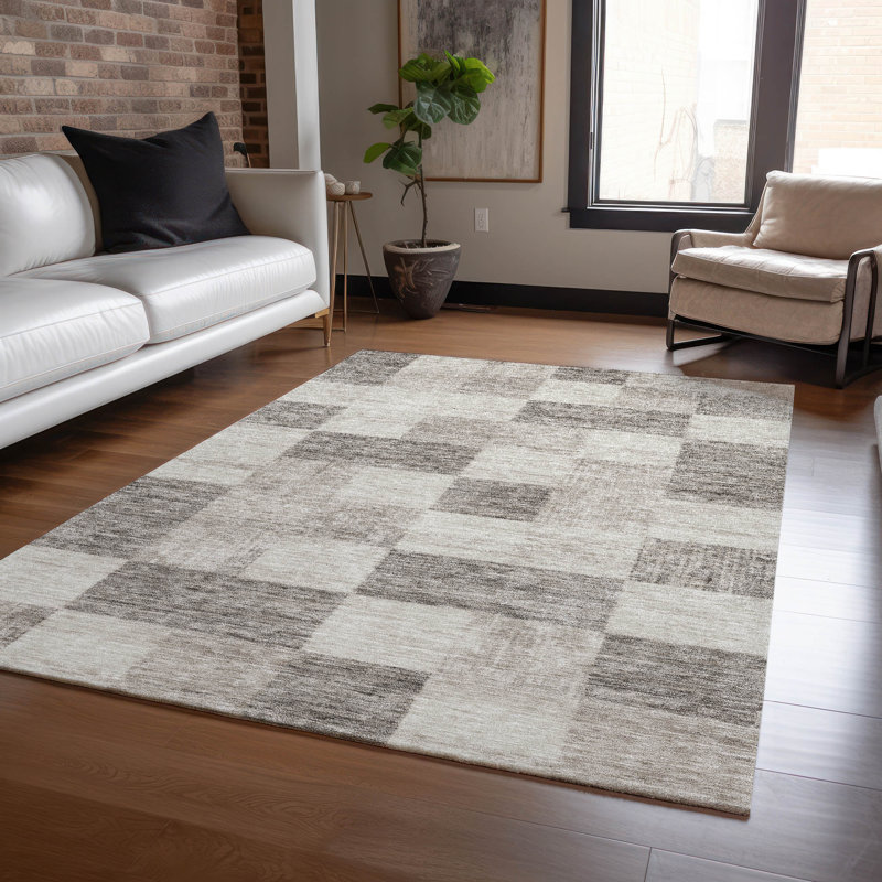 Tapis d'intérieur / extérieur brun Elise , 8' x 10'