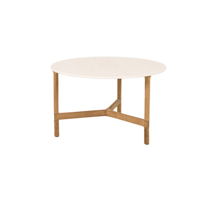 Twist Outdoor Round Teak Coffee Table