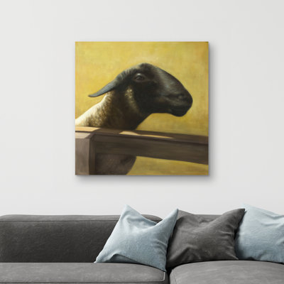 Young ram - 32"x32" art on canvas