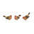  Large Resin Red Head Bird Set of 3 Spring Home Decorations