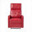 Red-Toned  Single Seat 40-Inch Contemporary Faux Leather Manual Recliner for Living Rooms