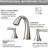 Brushed Nickel 3 Hole Two Handle Bathroom Sink Faucet - Updated Drain, Smooth Operation, Advanced Cartridge Widespread With And Finish Pop Up-121679423