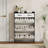 1250 Black Color Shoe Cabinet With 3 Doors 2 Drawers,PVC Door With Shape ,Large Space For Storage, Sideboard-125535200