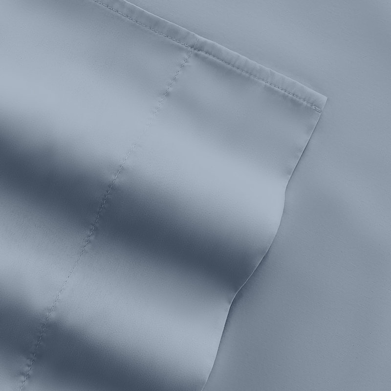 Solid Microfiber Ultra Soft Sheet Set, Queen Sheet Set with 2 Pillowcases, Light Blue