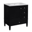 Wood Frame Bathroom Vanity With Ceramic Sink, Bathroom Cabinet With 3 Drawers-592545113