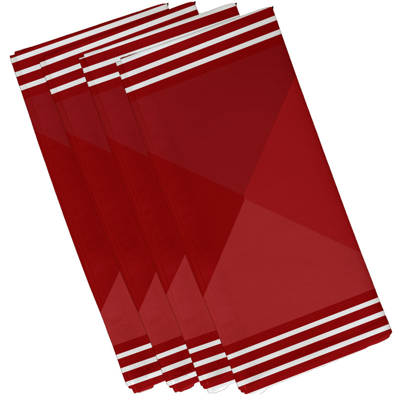 Ensemble de serviettes 4 pièces Bartow, Rouge
