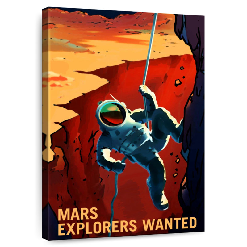Oberle Mars Explorers Wanted Poster VII, 48" H x 32" W