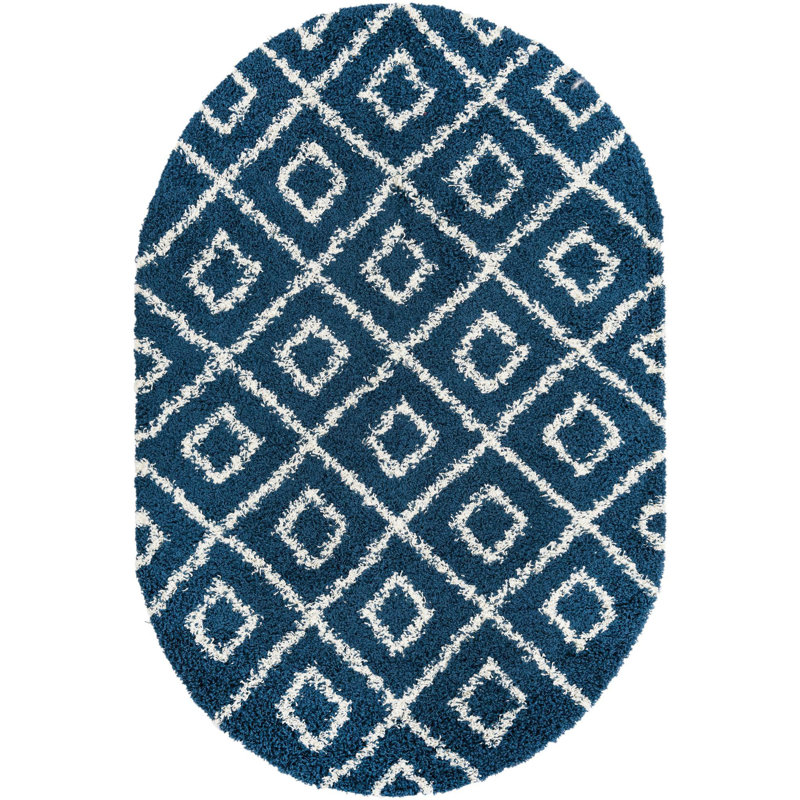 Awanda Geometric Indoor Rug, Oval 5'3" x 8'