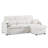 L-Shaped Linen Sleeper Sectional Sofa Bed with Storage Chaise, Solid Wood Frame, USB Charging-1672139322