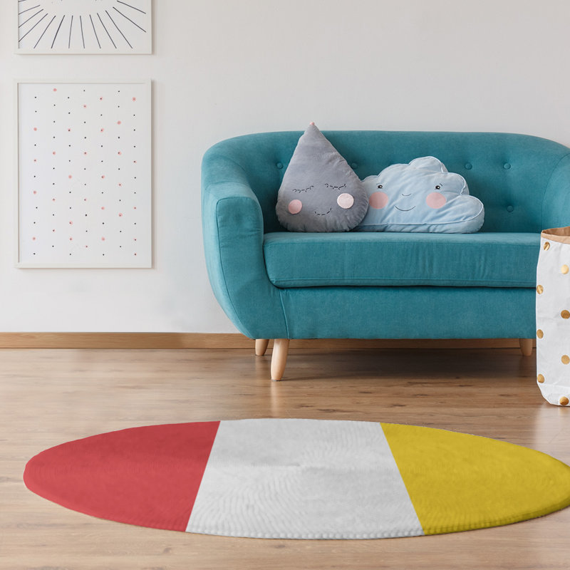 Tapis de zone rouge/jaune, Rectangle 9 pi x 12 pi