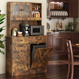 Redlife 68" Dual Tilt Out Trash &  Kitchen Pantry Storage Cabinet With Charging Station, Kitchen Sideboard Cupboard W/pet Proof 10x2 Gal Hidden Garbage Holder, Freestand Laundry Sort Cabinet, With 2 Drawers, Shelves