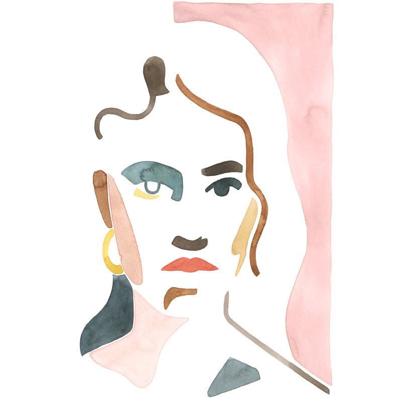 She Shadow I by Grace Popp - Painting on Canvas, 30cm H x 20cm W, Wrapped Canvas